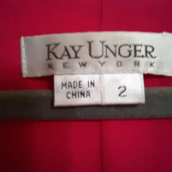KAY UNGER NEW YORK Fuchsia Midi Sheath Satin Dress Cocktail Party Formal Pink 2 - Picture 6 of 7